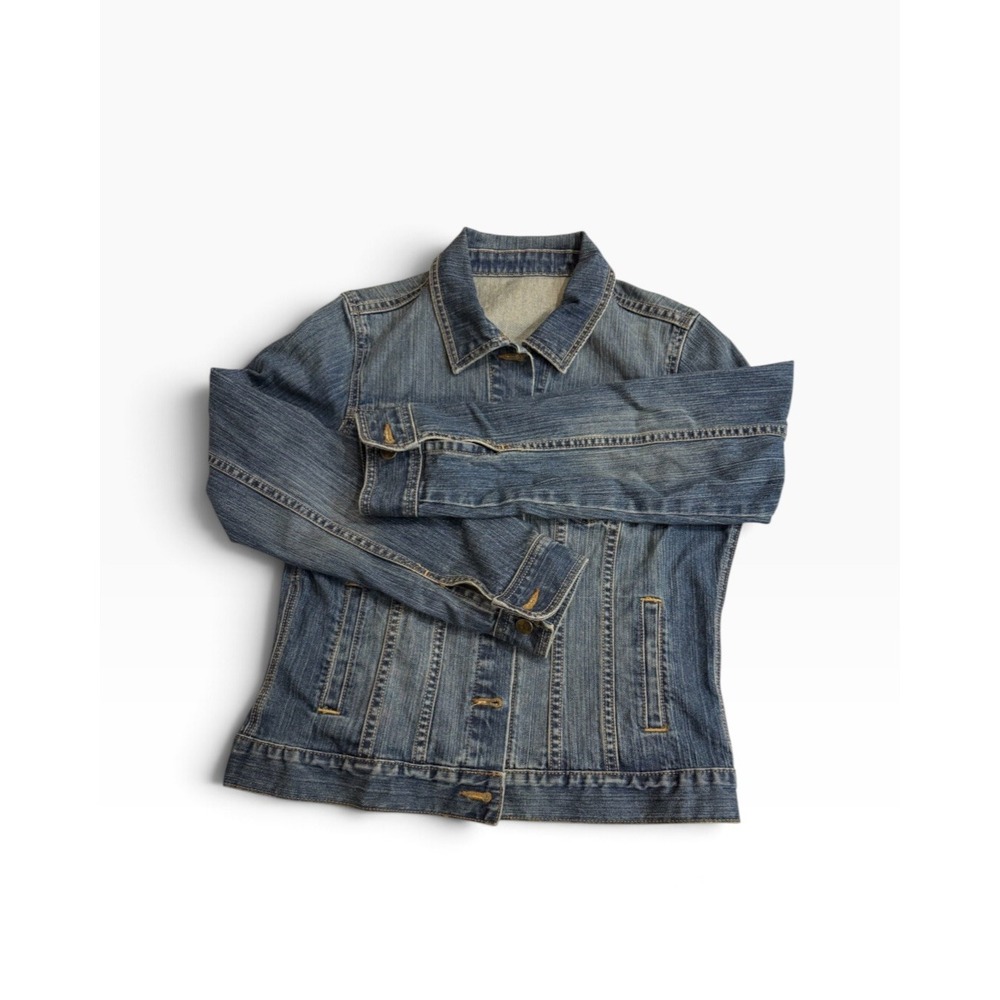 Vintage 2008 Gap Y2K Rhinestone Bling Bling Embellished Denim Jacket Trucker